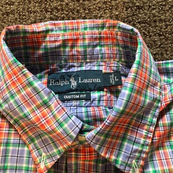 🍊 Plaid Ralph Lauren button down - Picture 3 of 3